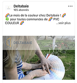 Exemple de post Facebook Deltabaie recrute un chargé d'affaires en menuiserie extérieur (Facebook)